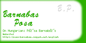 barnabas posa business card